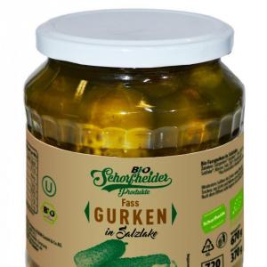 BIO-Fassgurken in Salzlake mit Knoblauch 